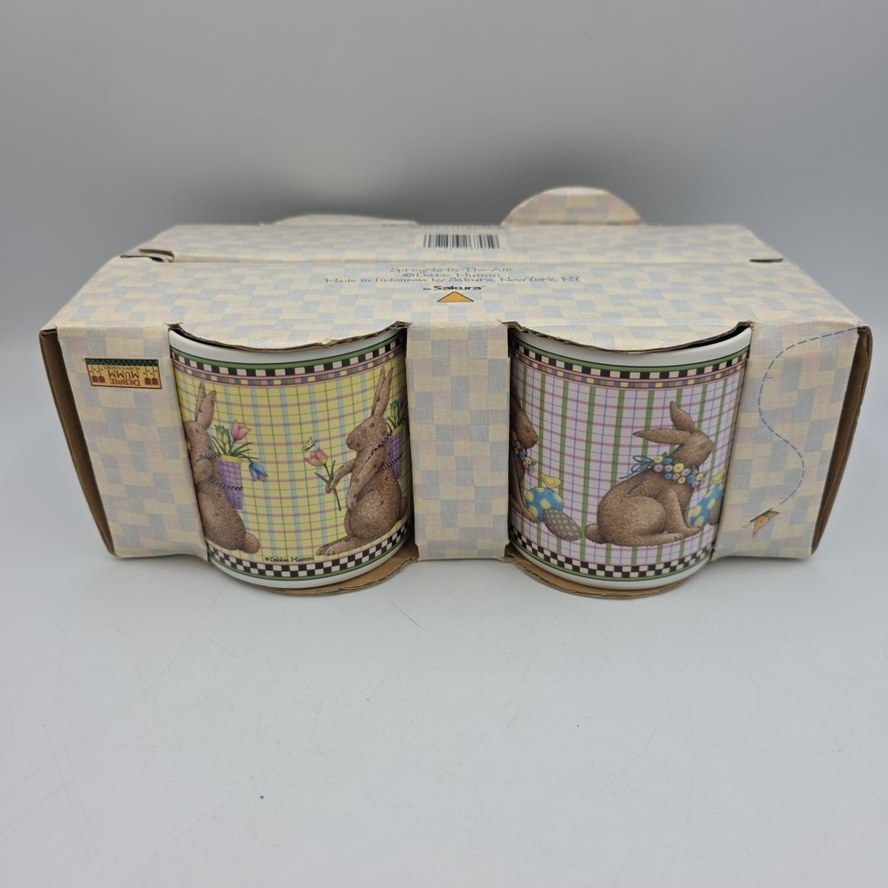 Sakura Debbie Mumm Set of 4 Spring is in the Air 12 Oz Mugs Easter
